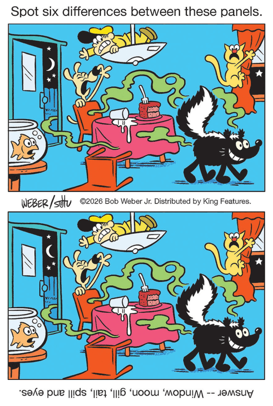 09/01/2026 Slylock Fox Spot Six Differences comic